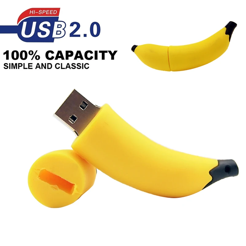 USB флешка в форме банана Флешка 32 Гб 64 128 Мб флеш накопитель 2 0 волшебная флешка|USB