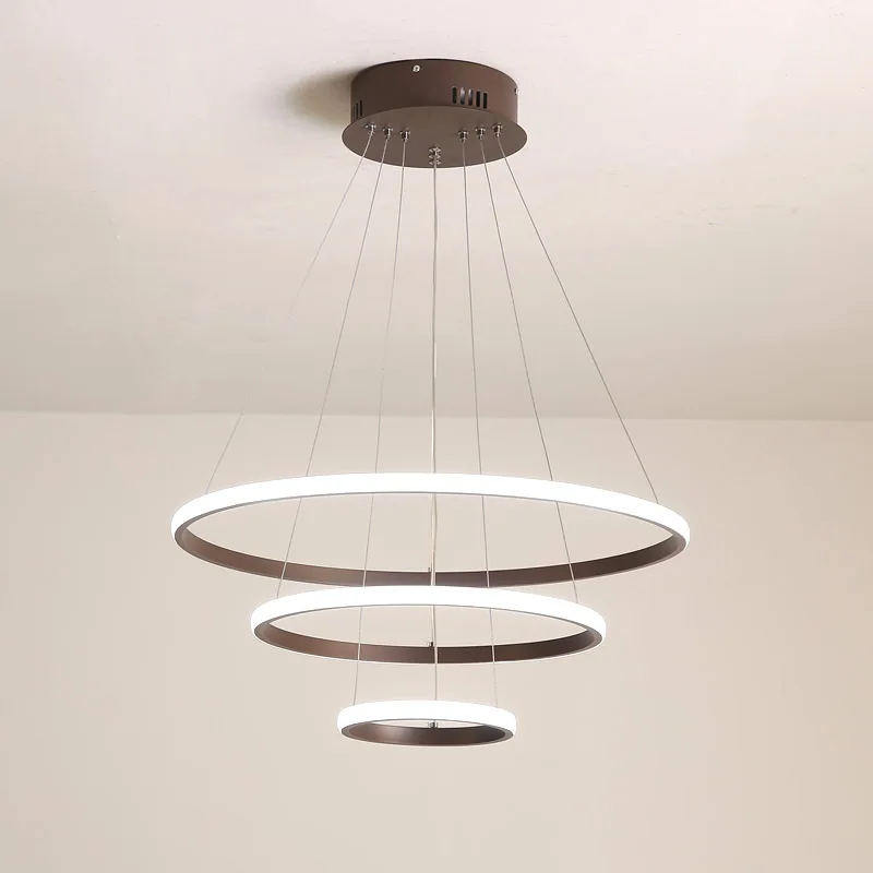 Скандинавские подвесные светильники белый дизайн Светодиодная лампа коричневая
