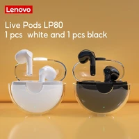 lenovo lp80 bt 5 0 earphones true wireless headphones bt earphone waterproof wireless headphones noise isolation earbuds