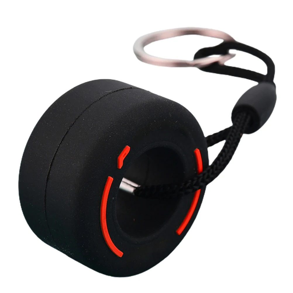 

Simulation Cartoon Small Tire Keychain PVC Soft Rubber Key Ring Car Decoration Accessories PVC tire keychain Car pendant