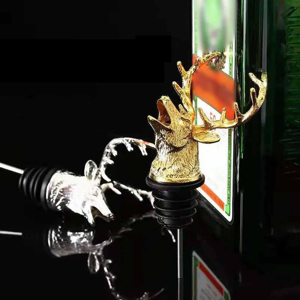 Голова оленя заливщик съемный масляный бутылки вина Кепки носик фиксаторы уход