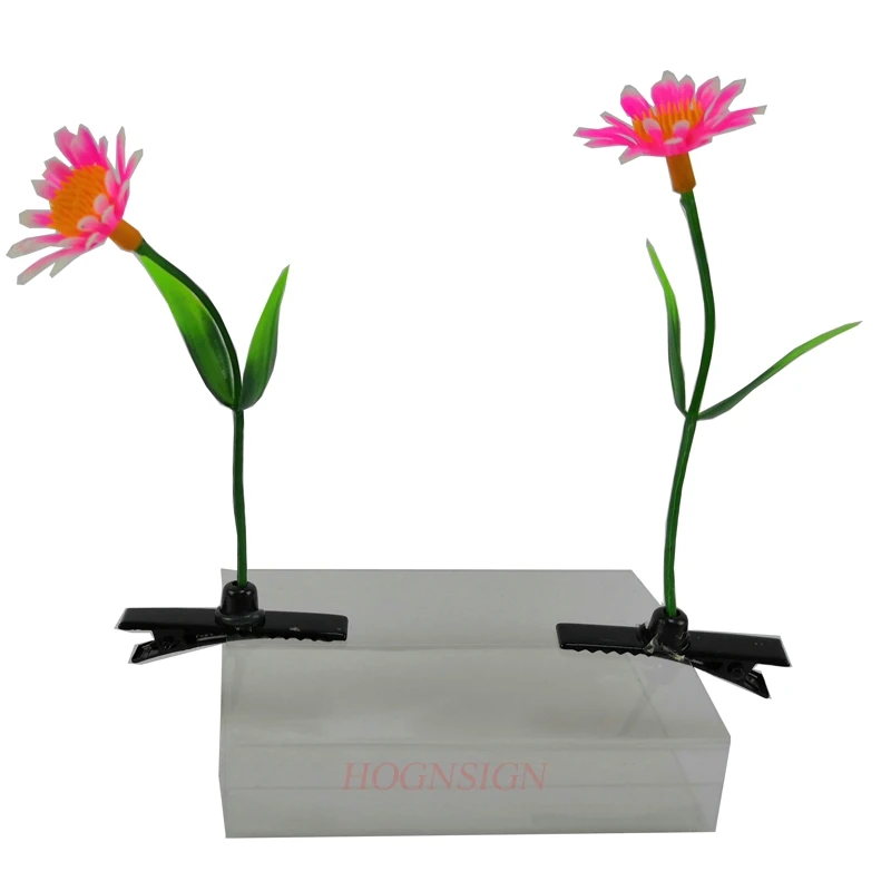 Зажим для волос с подсолнухами детский аксессуар длинная трава мягкий