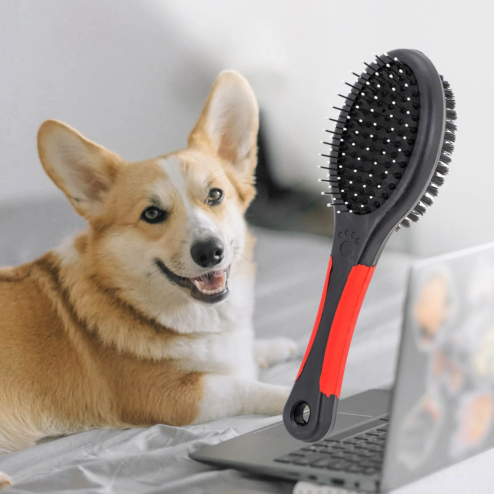 

HGLHANBD Pets Brush Double Faced Dogs Self Cleaning Brush Cats Hair Brush Special Needle Comb Stainless Steel Pet Grooming Tool
