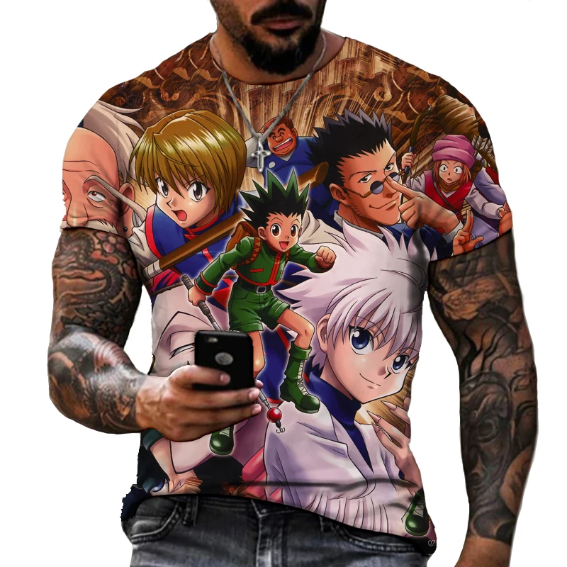 

Cartoon Anime T-shirt 3D Printing Men's Personality Casual Harajuku Top Round Neck Plus Size High Quality Streetwear