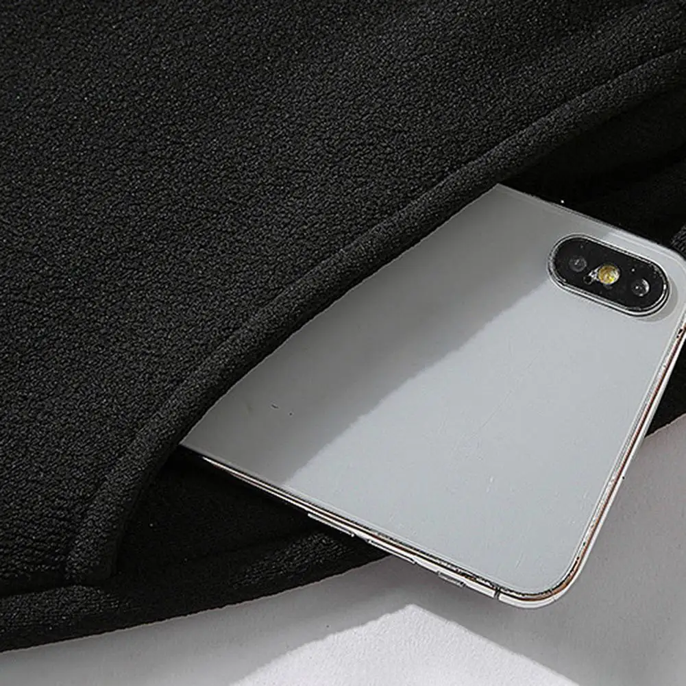 

Winter Men Plush Liner Sweatpants Solid Color Drawstring Sports Trousers Pants Casual Pants 2021