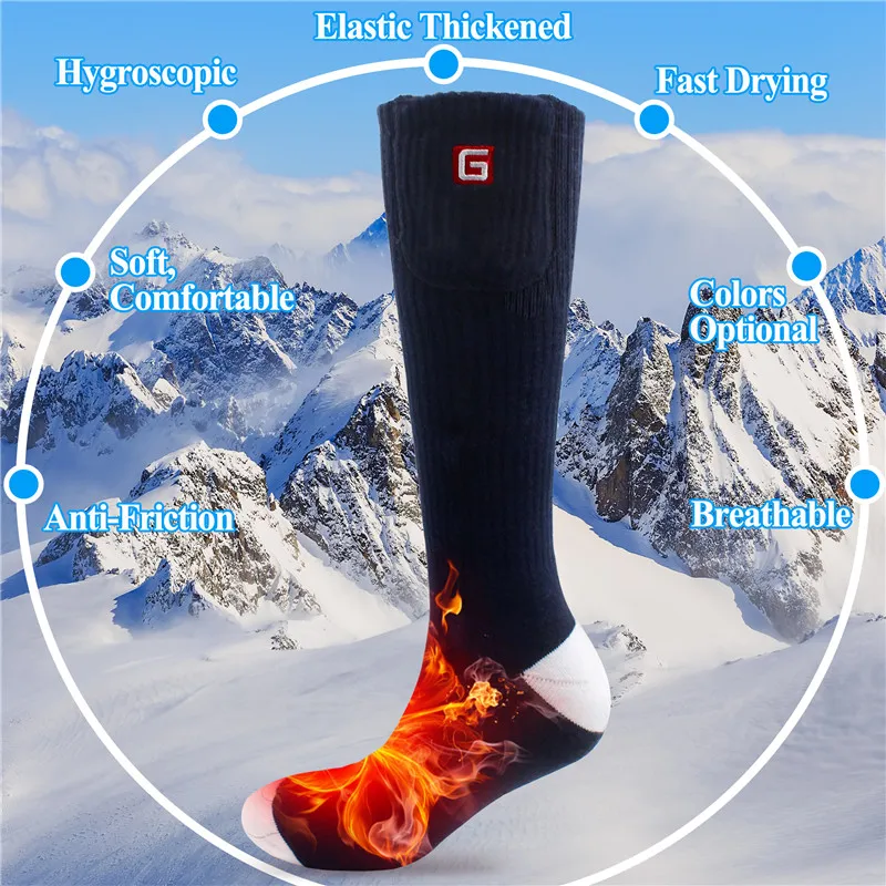3.7V Winter electric battery rechargeable heated socks kit for hiking chronically cold feet | Электроника