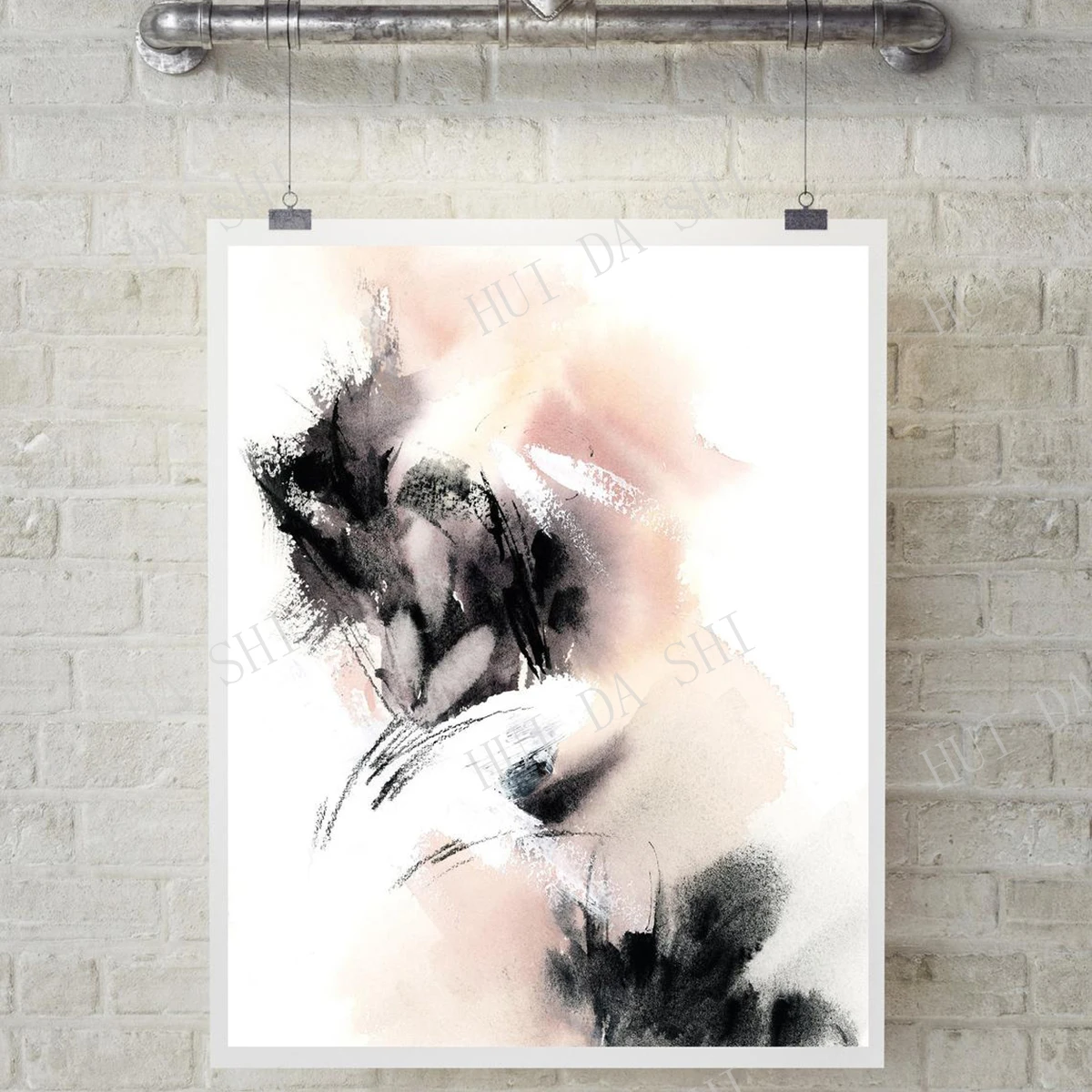 

Abstract Art Prints Set, Fine Art Print Gallery Wall, Set of Art Prints, Grey Abstract Shapes Watercolor Painting Art Wall Set