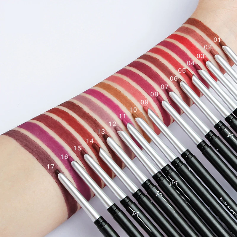 17 Colors 3 In 1 Lip Pencils Matte Lipliner Waterproof Smooth Colorful Silk Nude Lipstick Pen Long Lasting Pigments Makeup | Красота и