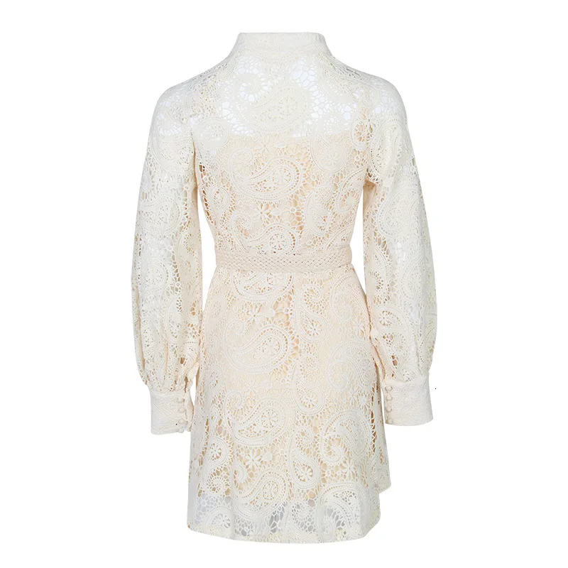 BacklakeGirls/2020 г. Коктейльные мини-платья с высоким воротником и кружевным вырезом