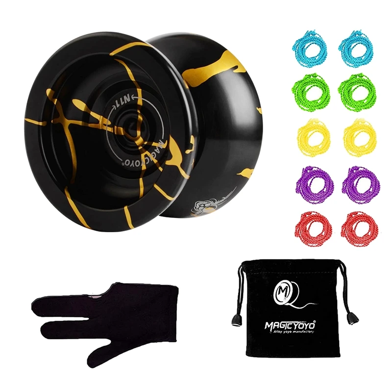 

Шар йо-йо MAGICYOYO N11 из алюминиевого сплава, с сумкой, перчаткой и 10 нитями