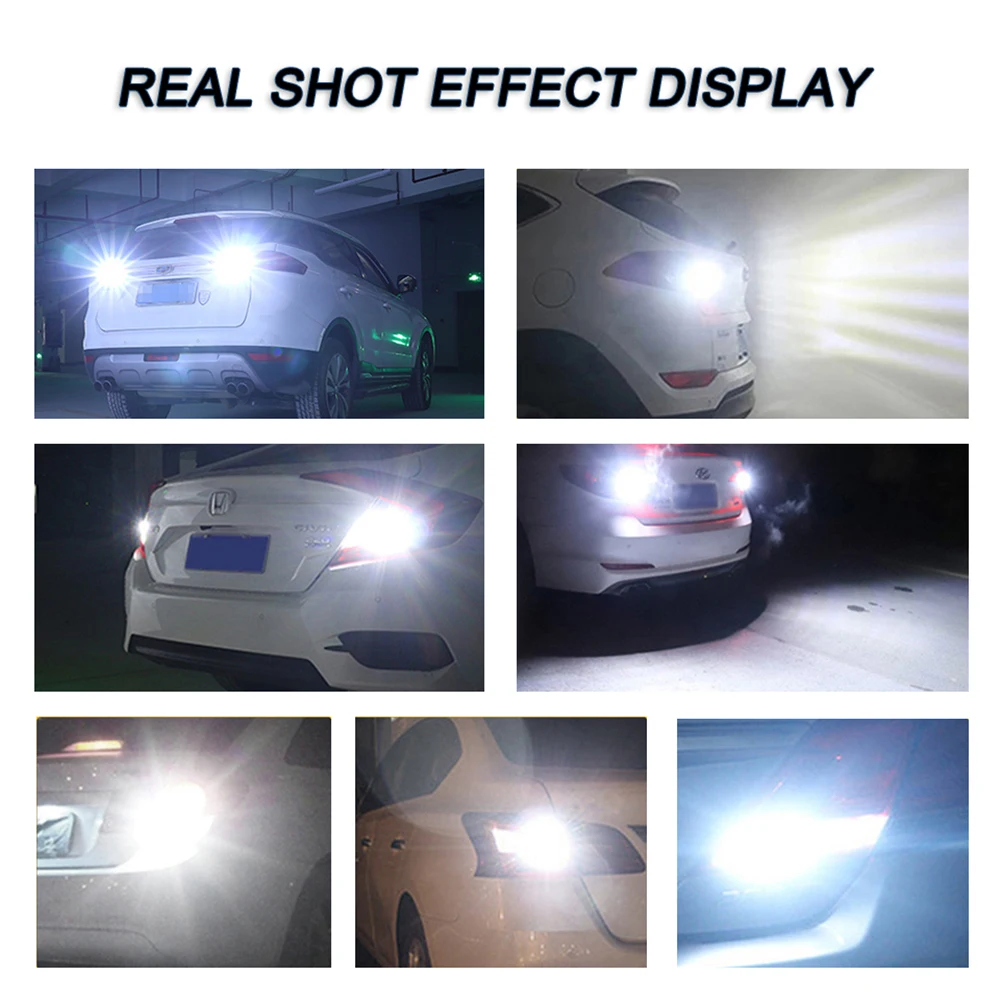 

NLpearl 2x Signal Lamp T15 W16W Led Super Bright 27SMD 3030 Chips Wy16W W16W Led 921 912 Car Backup Reverse Lights Tail Lamp 12V