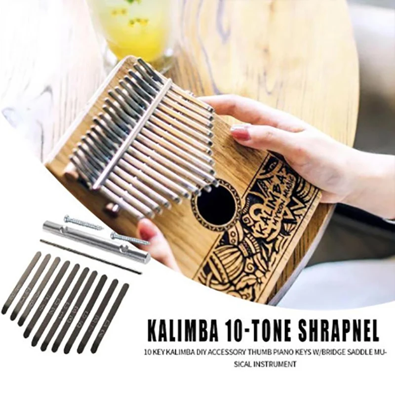 Пианино Kalimba с 10 клавишами музыкальный инструмент мост для большого пальца седло