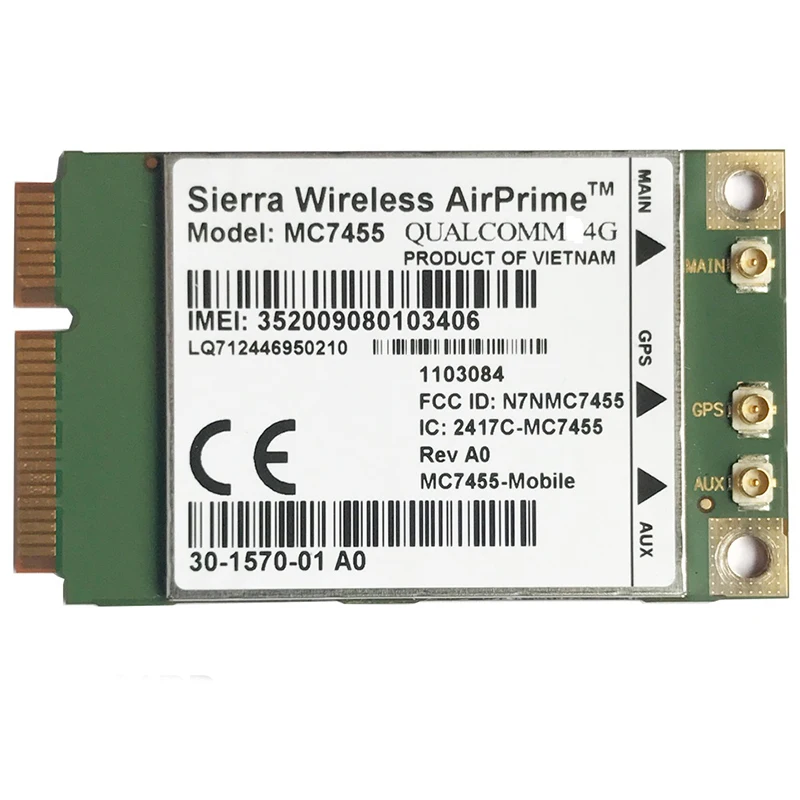 MC7455 LTE 4G карта Mini PCI-E FDD-LTE TDD-LTE модуль Cat6 для ноутбука | Сетевые карты