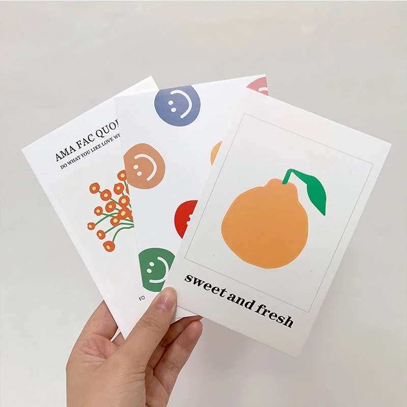 

ins color flower fruit art card set dormitory wall decoration card Korean style photo background wall sticker