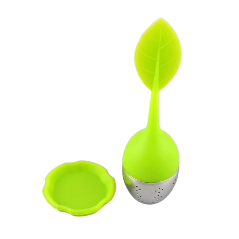 Красочные инструменты для заварки чая силиконовые листья с пищевым сортом