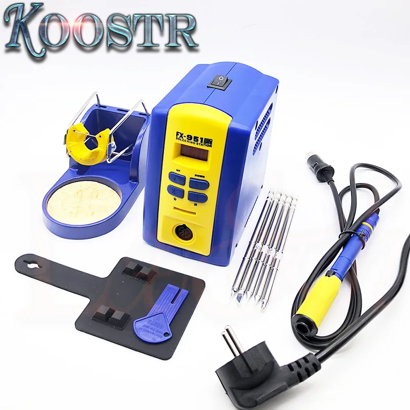 Горячее предложение! Распродажа! без примесей свинца и EU/US Штепсель 220 V/110 v термостатическая пайка ESD FX-951 паяльная станция FX-951 паяльная система