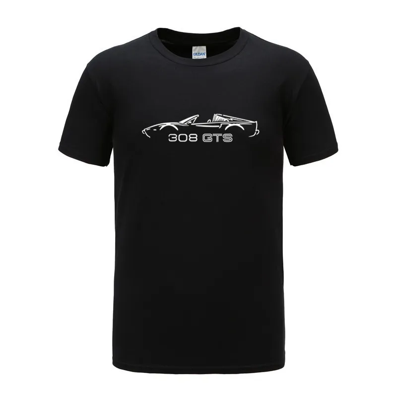 

2022 Men's T shirts Print T-shirt 308 GTS TARGA PI INSPIRED CLASSIC CAR T-SHIRT Short Sleeve Cotton S-2XL