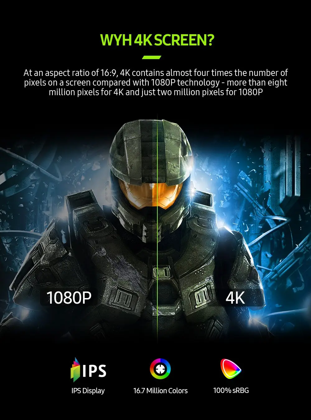 Портативный монитор UPERFECT 4K IPS экран 15 6 дюйма две колонки совместимый с ноутбуком