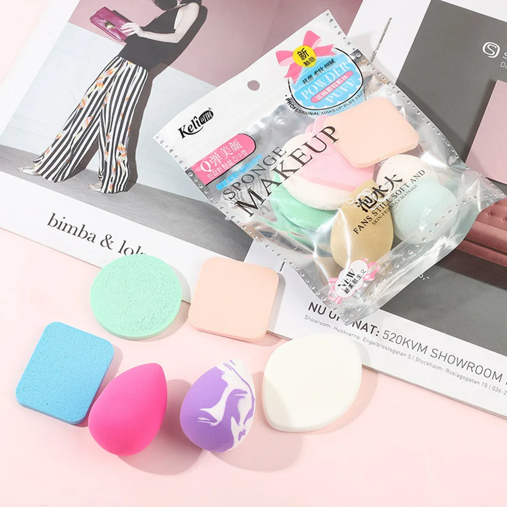 1/4/8pcs Mini Beauty Soft Makeup Sponge Puff Face Nose Facial Foundation Base Liquid Powder Blending Cosmetic Tool