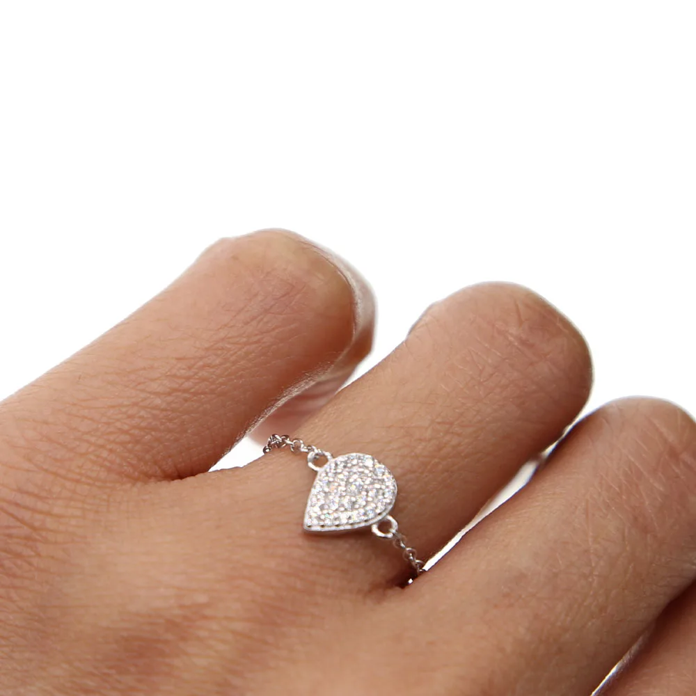 Женское кольцо из серебра 925 пробы с фианитом | Украшения и аксессуары