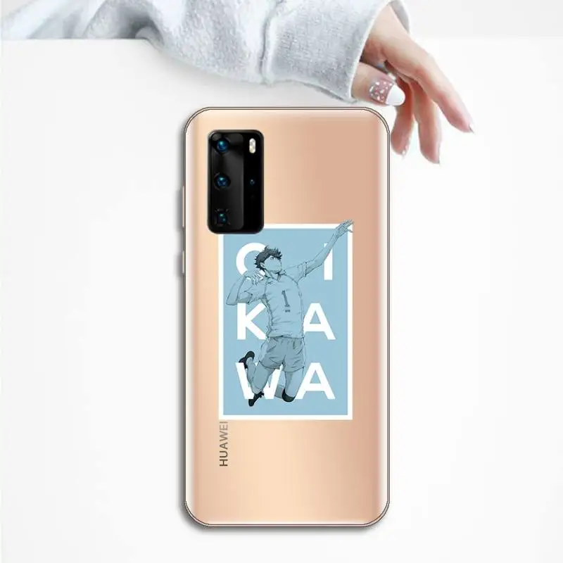 

Haikyuu Oikawa volleyball Japan anime Phone Case Transparent for Huawei P honor 8 10i 20 30 40 smart 2019