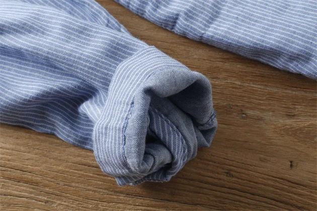 

Lamtrip Kawaii Bow Tie Sweet Striped Cotton Yarn Long Sleeve Shirt Blouse