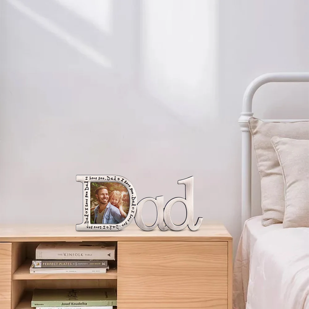 Фоторамка LASODY DAD Серебряное украшение для дома подарок на день отца цинковый