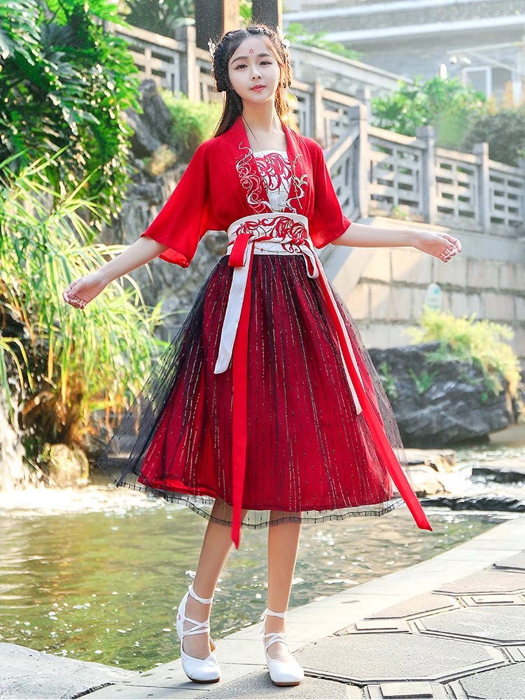 Костюм для китайского традиционного танца костюм женщин Hanfu одежда древних