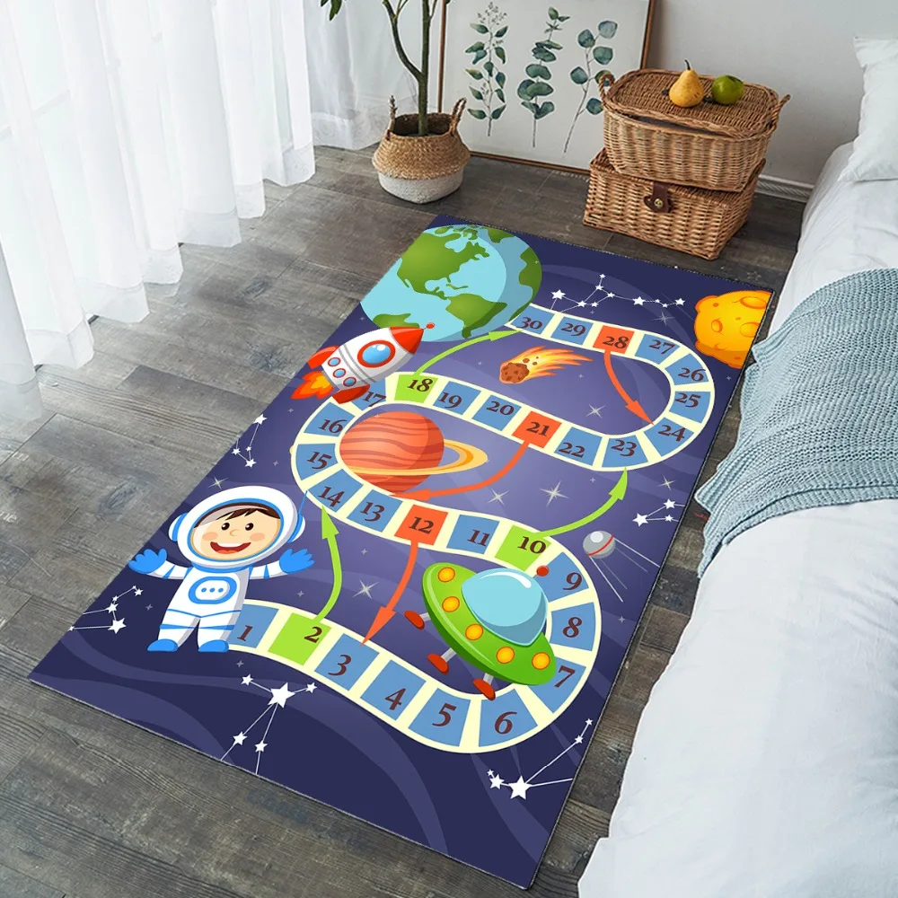 BeddingOutlet мультфильм детский игровой коврик Настольная игра большой ковер для Гостиная мультфильм космическая планета ковры лабиринт головоломка смешной ковер