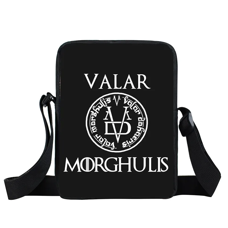 XKB-QLDYX51 Valar Morghulis сумка-мессенджер ночные часы мини сумка на плечо женские сумки Мужские Игры престолов детские школьные сумки детские сумки - Цвет: XKB-QLDYX51