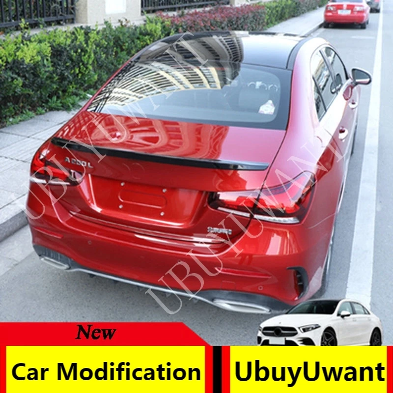 

For Mercedes-Benz V177 W177 A Class A200 A180 2019 2020 ABS Unpaint Exterior Rear Spoiler Tail Trunk Boot Wing Decoration
