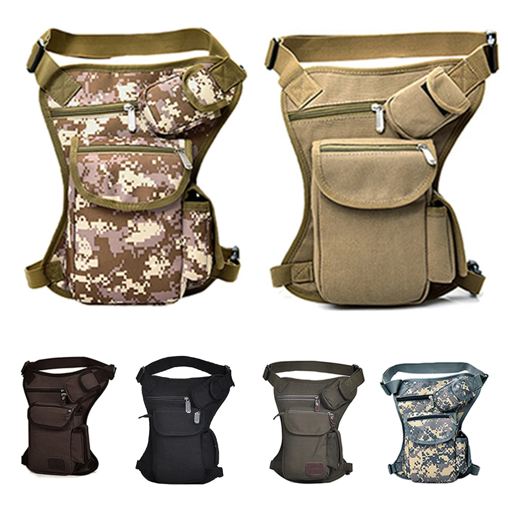 

Solid Casual Adjustable Straps Sports Fashion Large Capacity Canvas Zipper Outdoor Durable Waist Bag