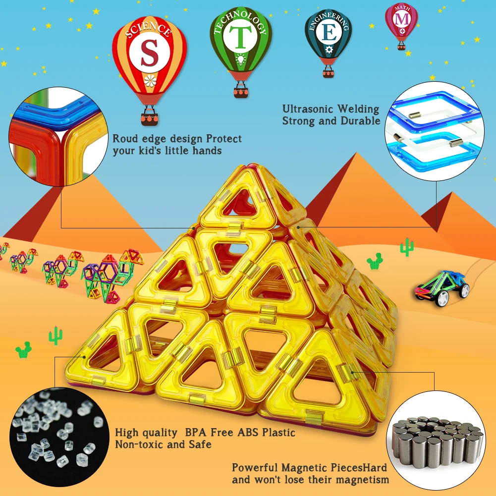 78 шт. Детский конструктор Магнит