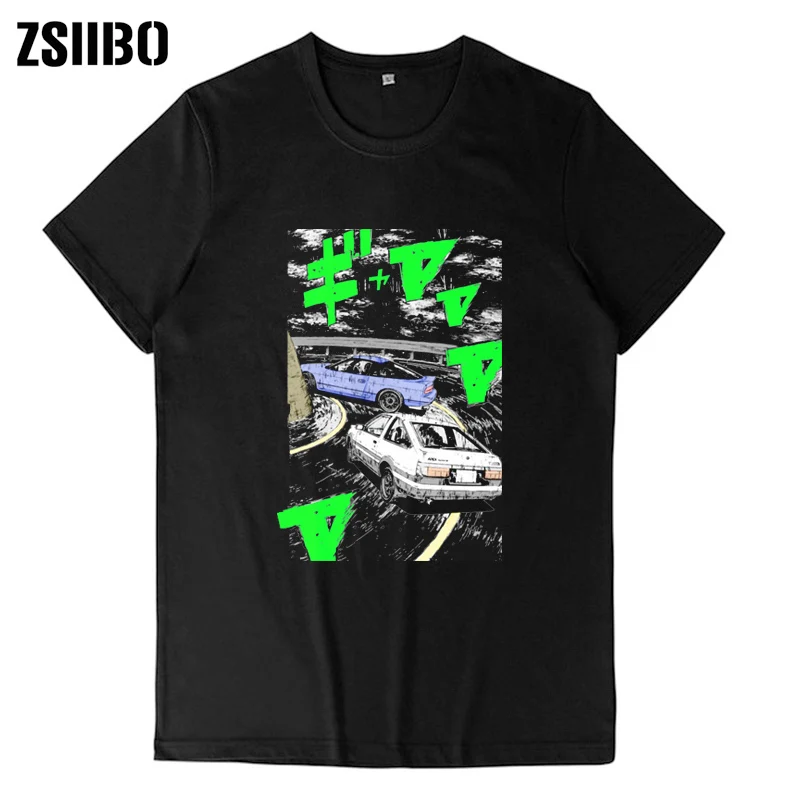 Футболка original Project D Женская с аниме гонки по горным дорогам Модная японская