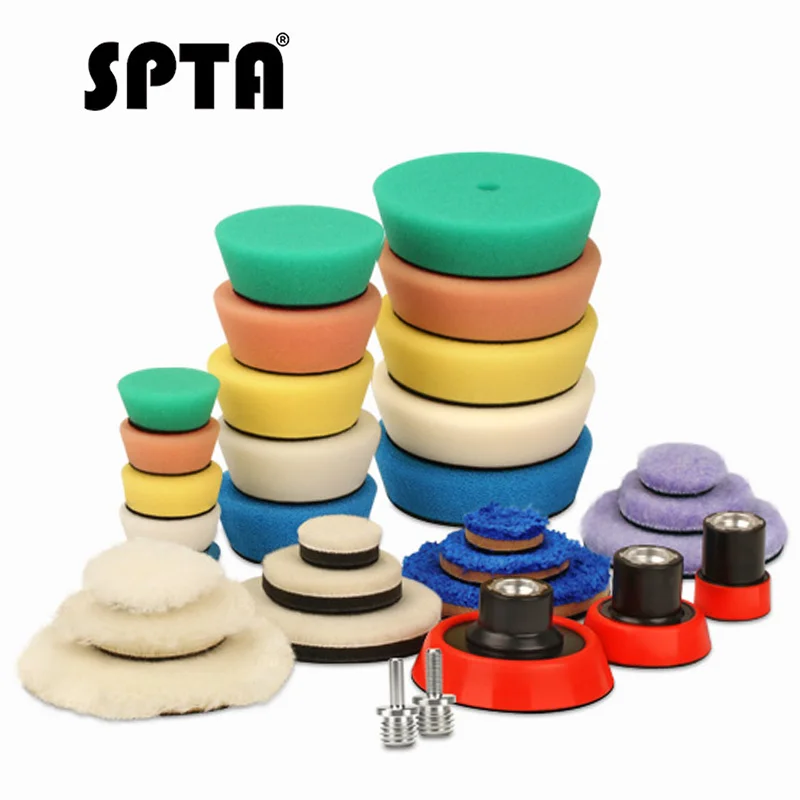 32pcs Polishing Kit SPTA 32 шт. Т-образные полировальные поролоновые подушечки для восковой депиляции автомобильные детали Полировочный диск шерстяные полировальные подушки для электрической дрели полировщик - Цвет: 32pcs Polishing Kit