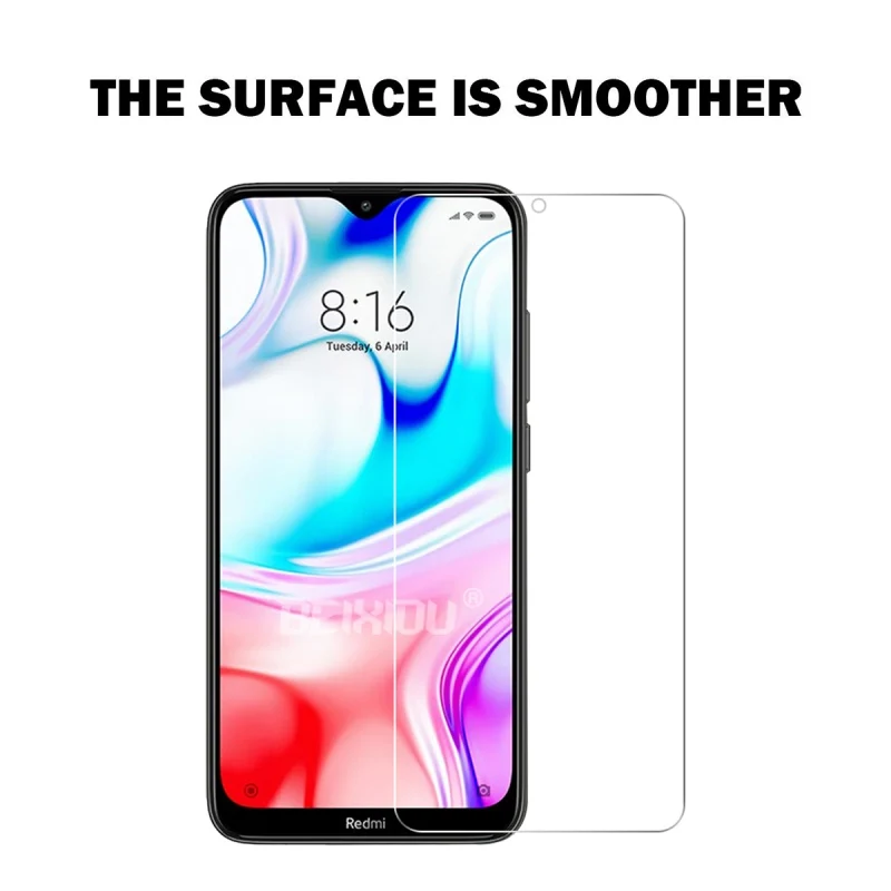 2 шт Полное закаленное стекло для Xiaomi Redmi 8 Защита экрана 2.5D 9h на защитная пленка |