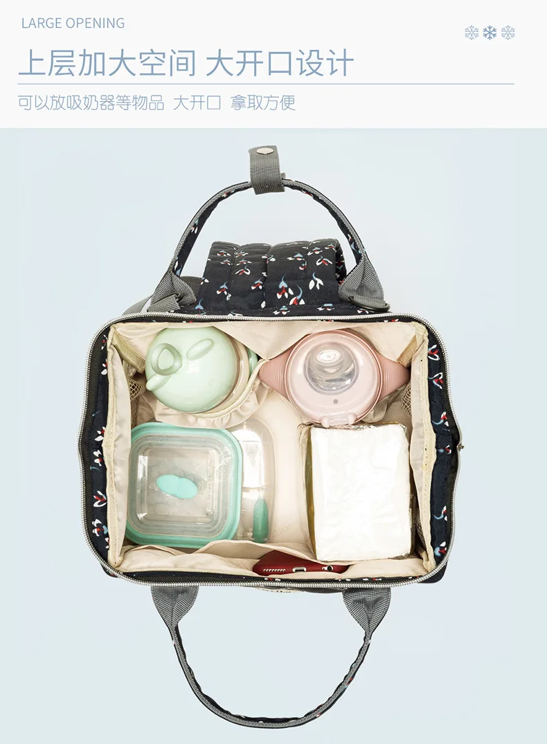 

Large Capacity Multi-Function Waterproof Diaper Bag Backpack Thermal Insulation Breast Milk Bag Baby Bag for Hospital Handbags