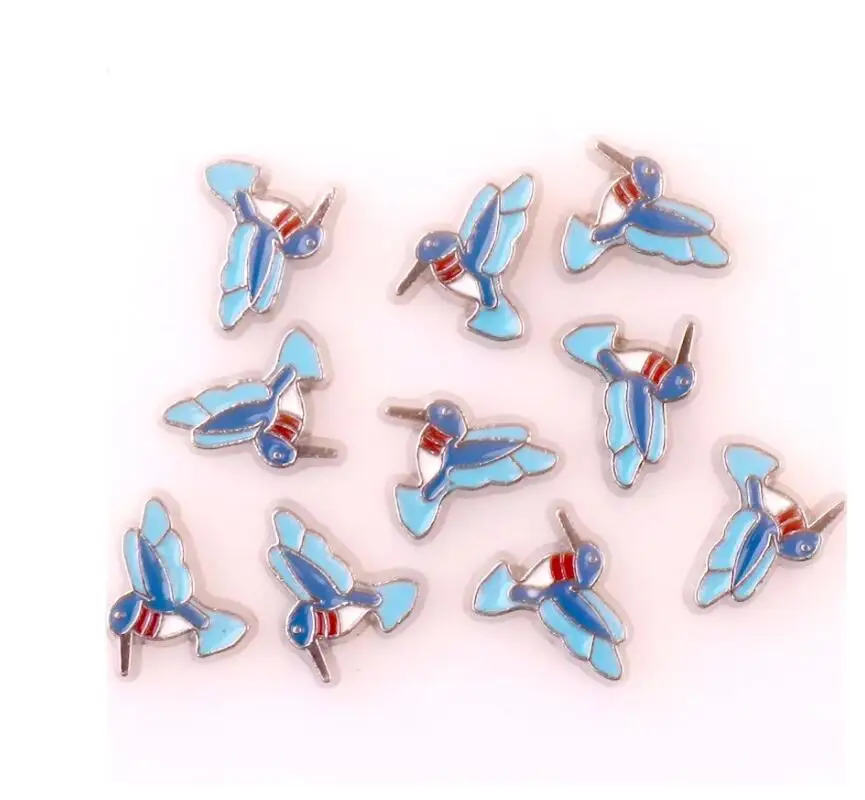 

20PCS/lot Alloy Cute Bird Peace Dove Floating Locket Charms Fit For DIY Living Memory Glass Locket Pendant Jewelrys Making