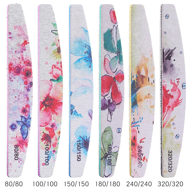 Пилки для ногтей 6 шт./компл. брикет педикюра и маникюра пилки полировки