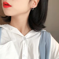korean fashion jewelry ladies moonstone sweet and romantic small circle earrings 2022 temperament cold wind cute earrings