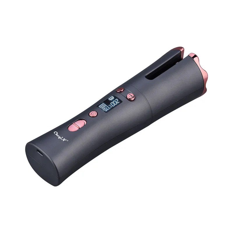 

Wireless Automatic Hair Curler Portable USB Rechargeable Ceramic Curling Iron LED Display Temperature Adjustable Styling tool 53