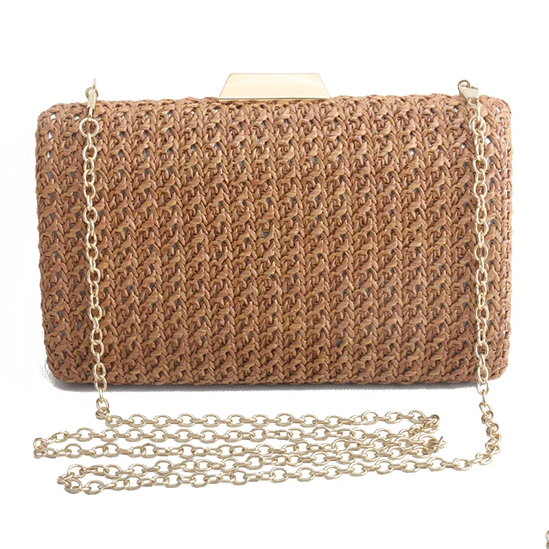 Плетеная Сумка из ротанга Соломенные Сумочки на плечо маленькие пляжные дамские