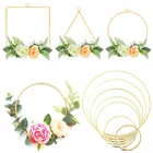 15 шт. свадебное украшение сделай сам, металлическийбамбуковый венок, кольцо, висячая гирлянда, обруч для свадьбы, девичника, декор для домашвечерние НКИ