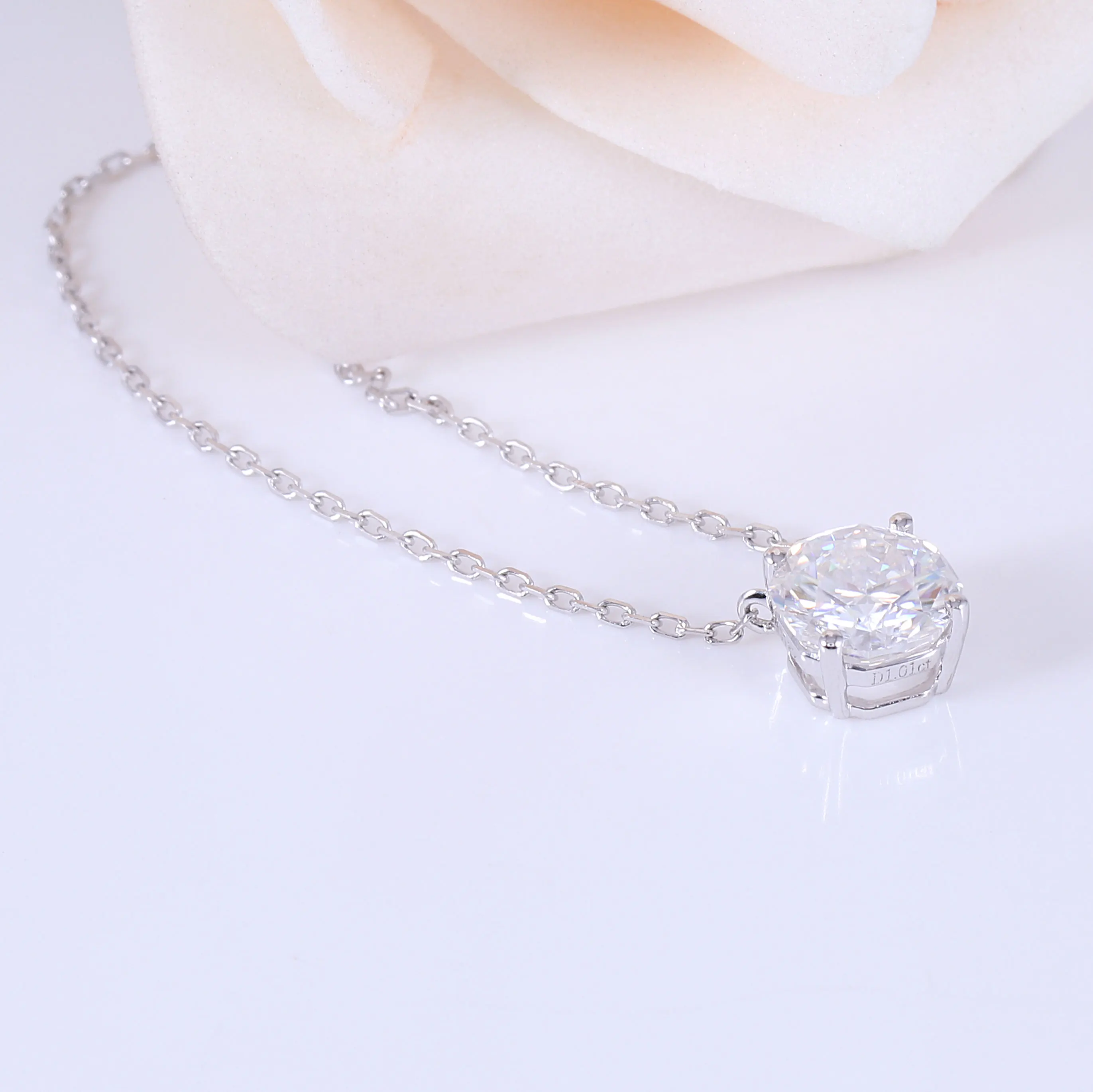 Женское ожерелье с подвеской в виде восьмиугольника кулон из белого золота 14 к 1