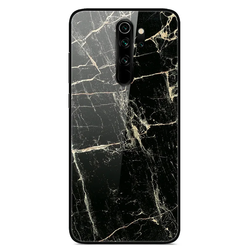 1 Закаленное стекло чехол для Xiaomi Redmi Note 8 Pro Case Жесткий ПК Красочный чехол для Xiaomi Redmi Note 8 Бампер чехол для телефона редми Note8 8Pro - Цвет: 1