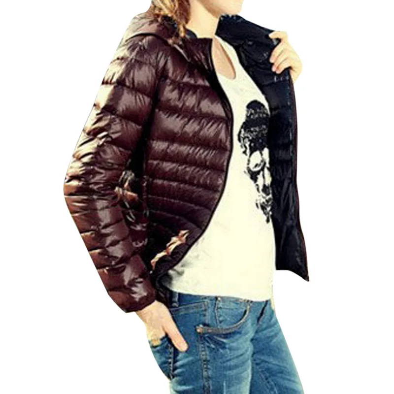 2019 Новая женская модная верхняя одежда с капюшоном пальто осень зима теплая