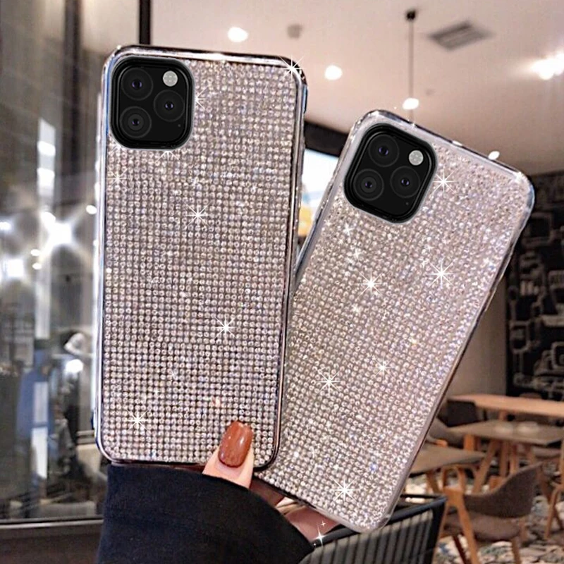 Роскошный блестящий чехол для телефона с бриллиантами apple iphone 11 pro max 11pro girl модные
