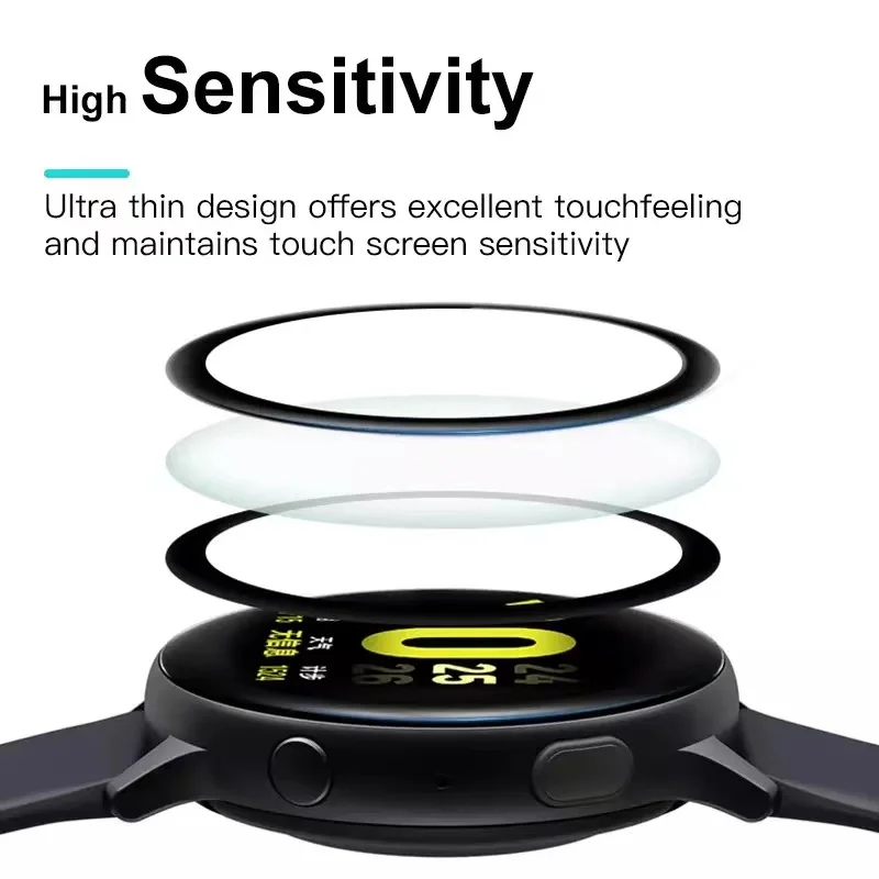 1/2/3 шт. 20D Защитное стекло для экрана с изогнутыми краями Samsung galaxy Watch Active 2 40 мм 44