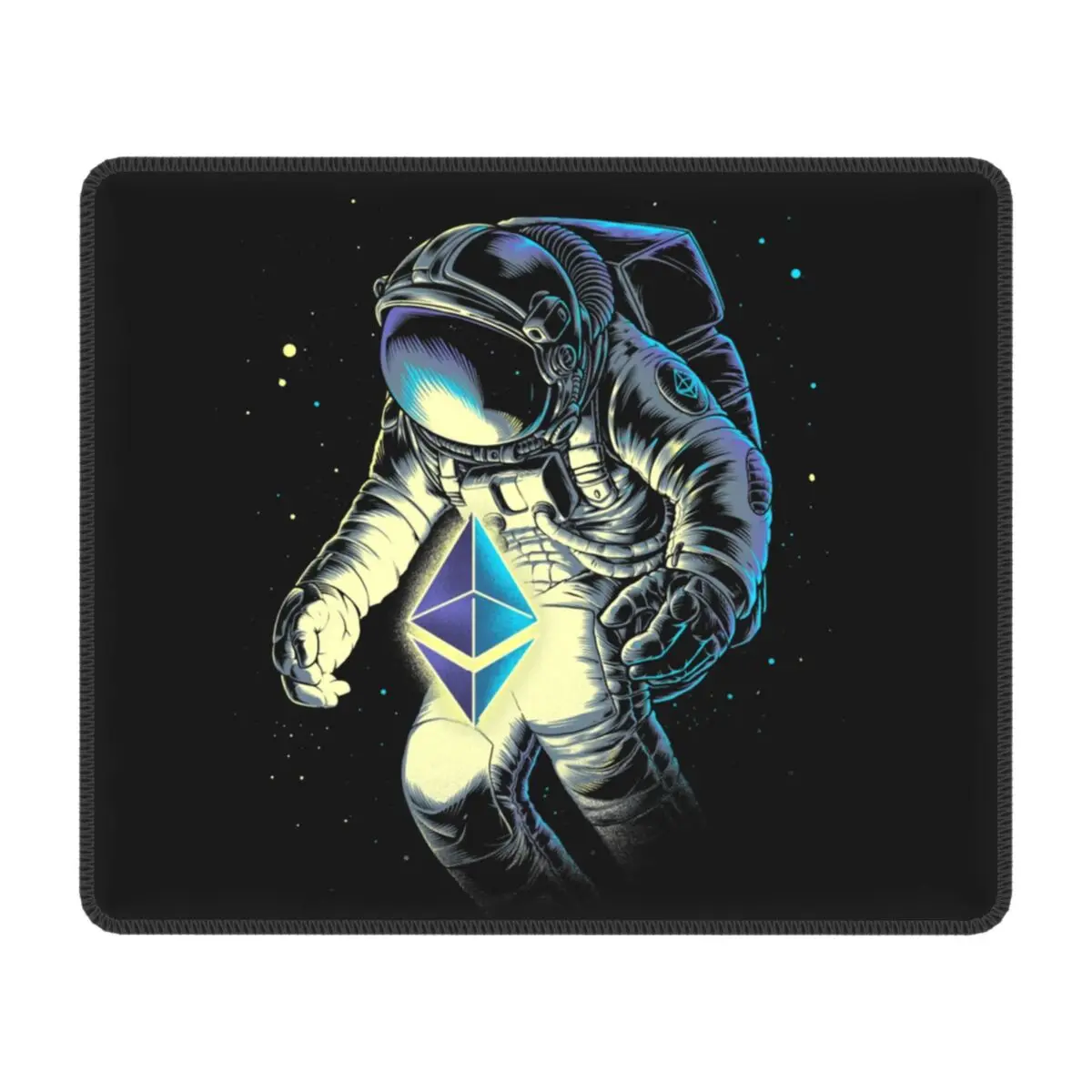 

Space Astronaut Ethereum Laptop Mouse Pad Mousepad Anti-Slip Rubber Bitcoin Cryptocurrency Mouse Mat Pads for Gaming Computer