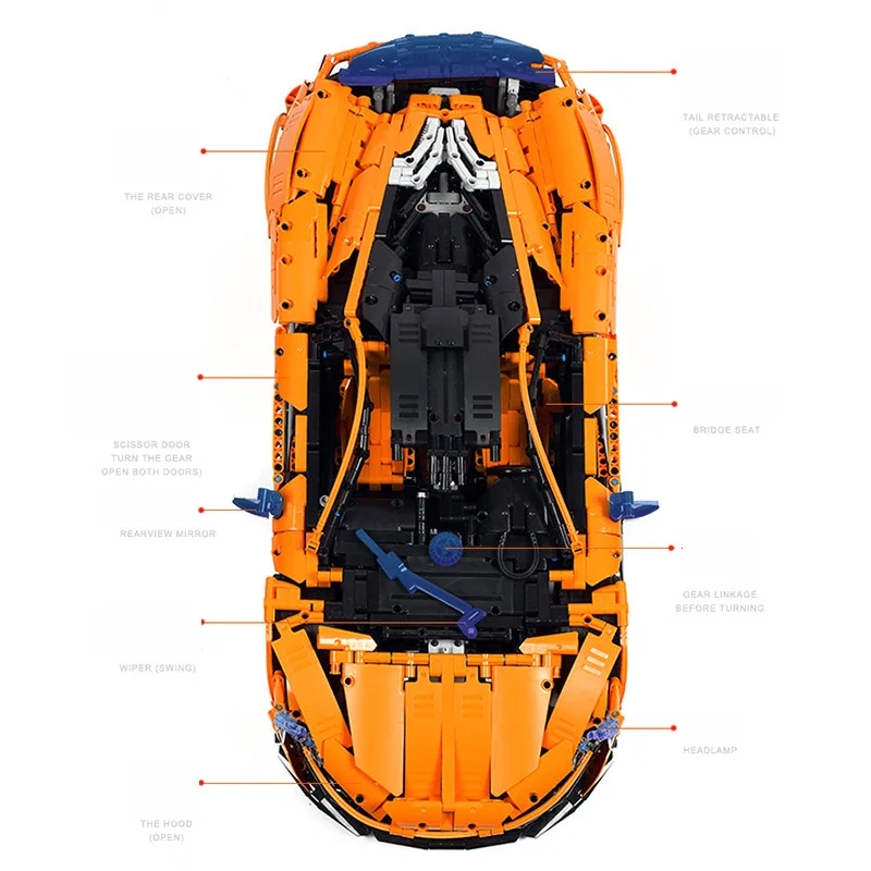 MOC-16915 оранжевый Супер гоночный автомобиль набор